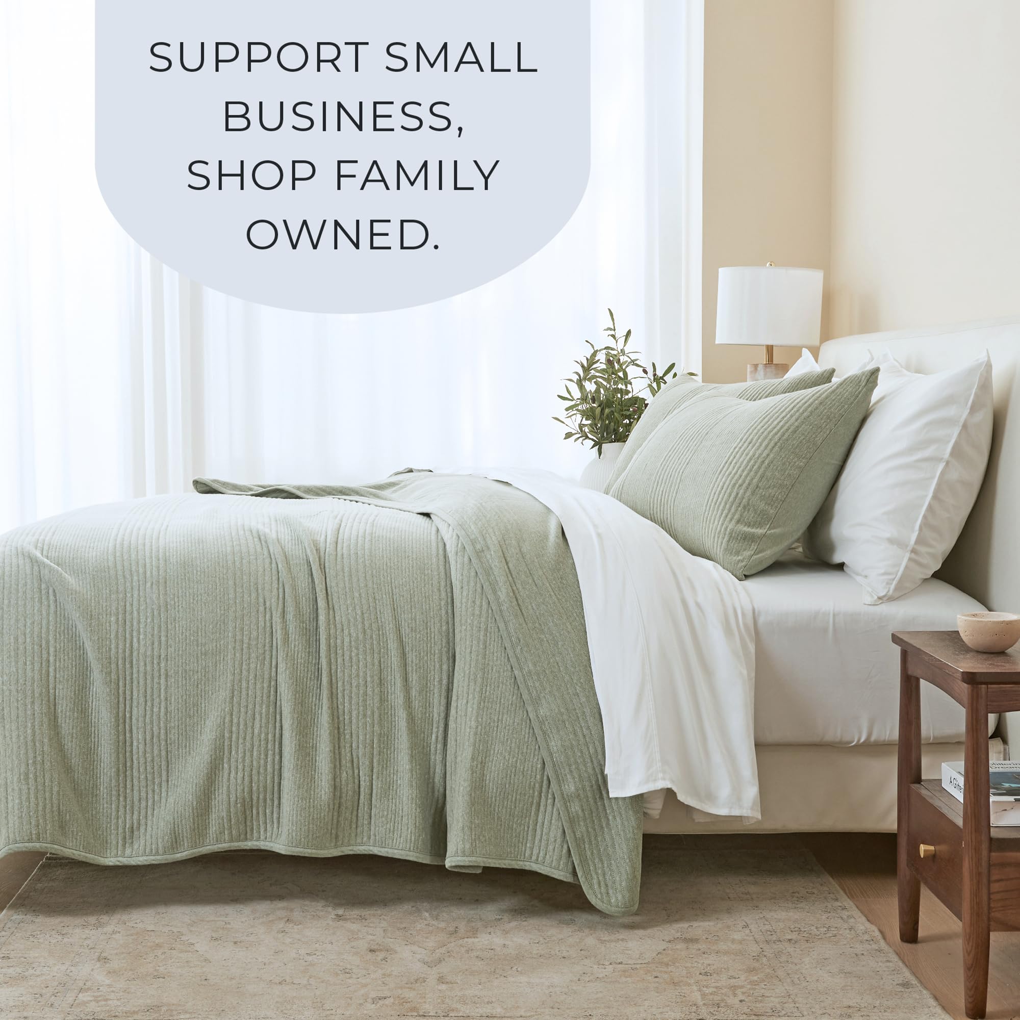Amazon.com: King Green Quilt Set with Shams - Cotton Blend